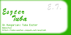 eszter tuba business card